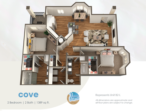 bedroom floor plan an in 2 bed 1 bath, opens a dialog
